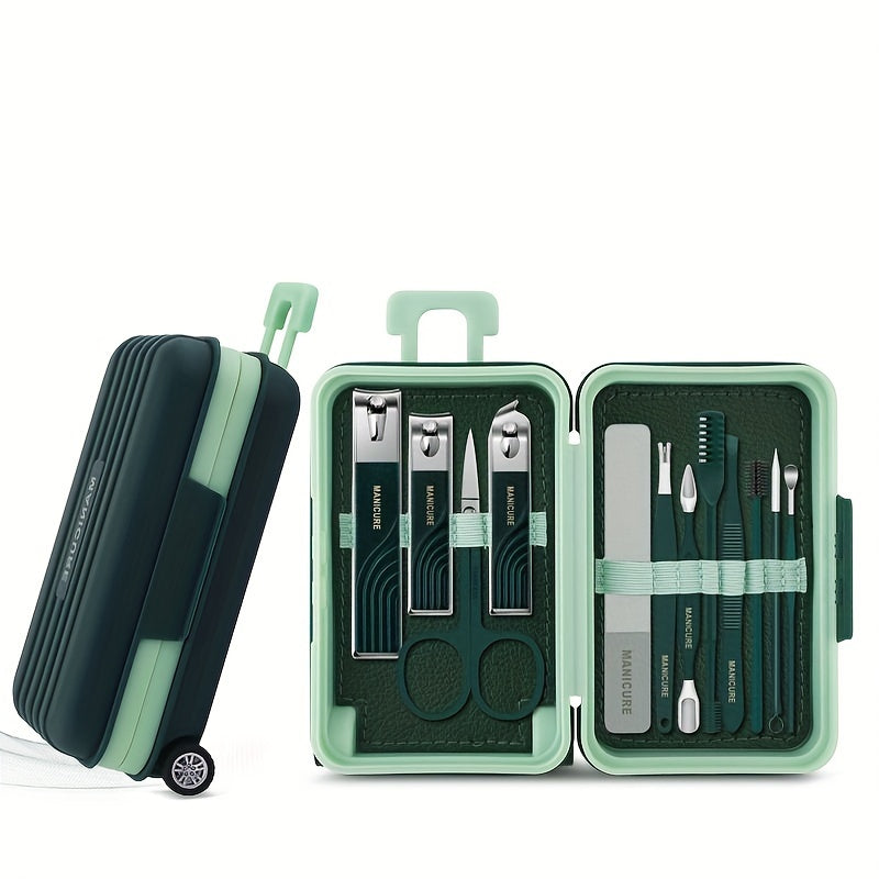 12pcs Nail Clipper Set With Case Manicure Tool For Travel Nail Cutter