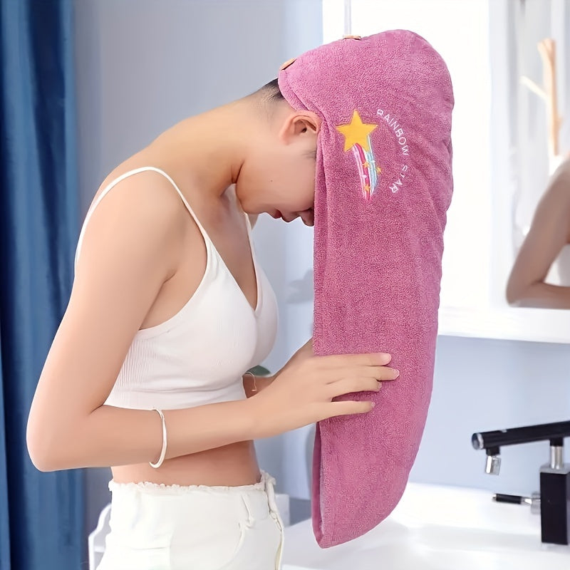 Thick Hair Drying Towel Absorbent Wrap - Soft & Quick Drying