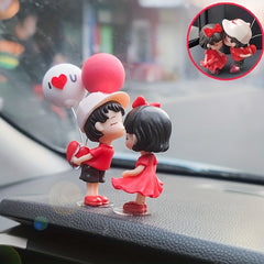 2pcs Couple Ornaments Red Kiss Toy A Pair