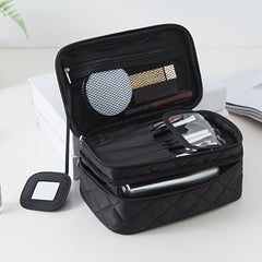 Waterproof Makeup Bag Double Layer Travel Organizer for Women