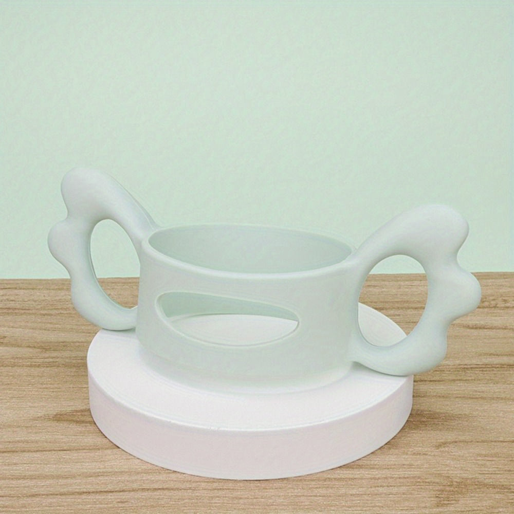 1pc Silicone Baby Bottle Handle Wide Neck Wing Shape