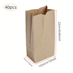 40pcs Food Packaging Paper Bags - Small Business Supplies