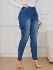  Skinny Cargo Jeans With Flap Pockets