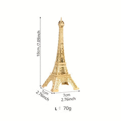 Golden Paris Eiffel Tower Model Window Decoration Photo Props