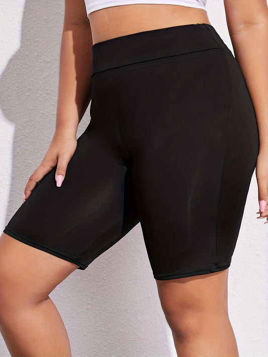 Women's Plus High Rise Skinny Shorts
