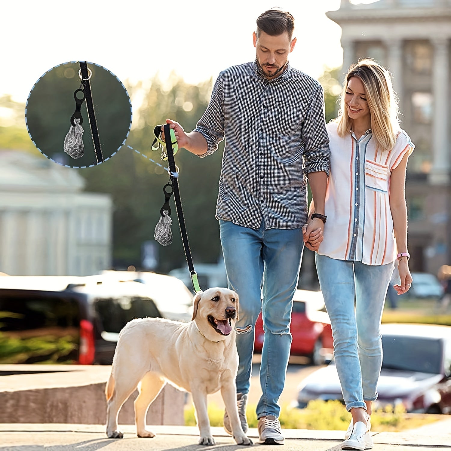Dog Poop Bag Holder for Leash - Easy Waste Bag Carrier and Dispenser