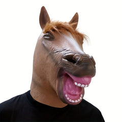 Realistic Latex Horse Mask for Halloween Parties - Breathable & Comfortable Fit