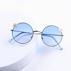 Kids Round Flower Sunglasses for Outings