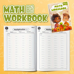 Kids Math Workbook Set: Addition Subtraction Multiplication Division Exercises