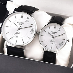 KUERST Ultra Thin Quartz Watch Calendar Romantic Wristwatch Gift