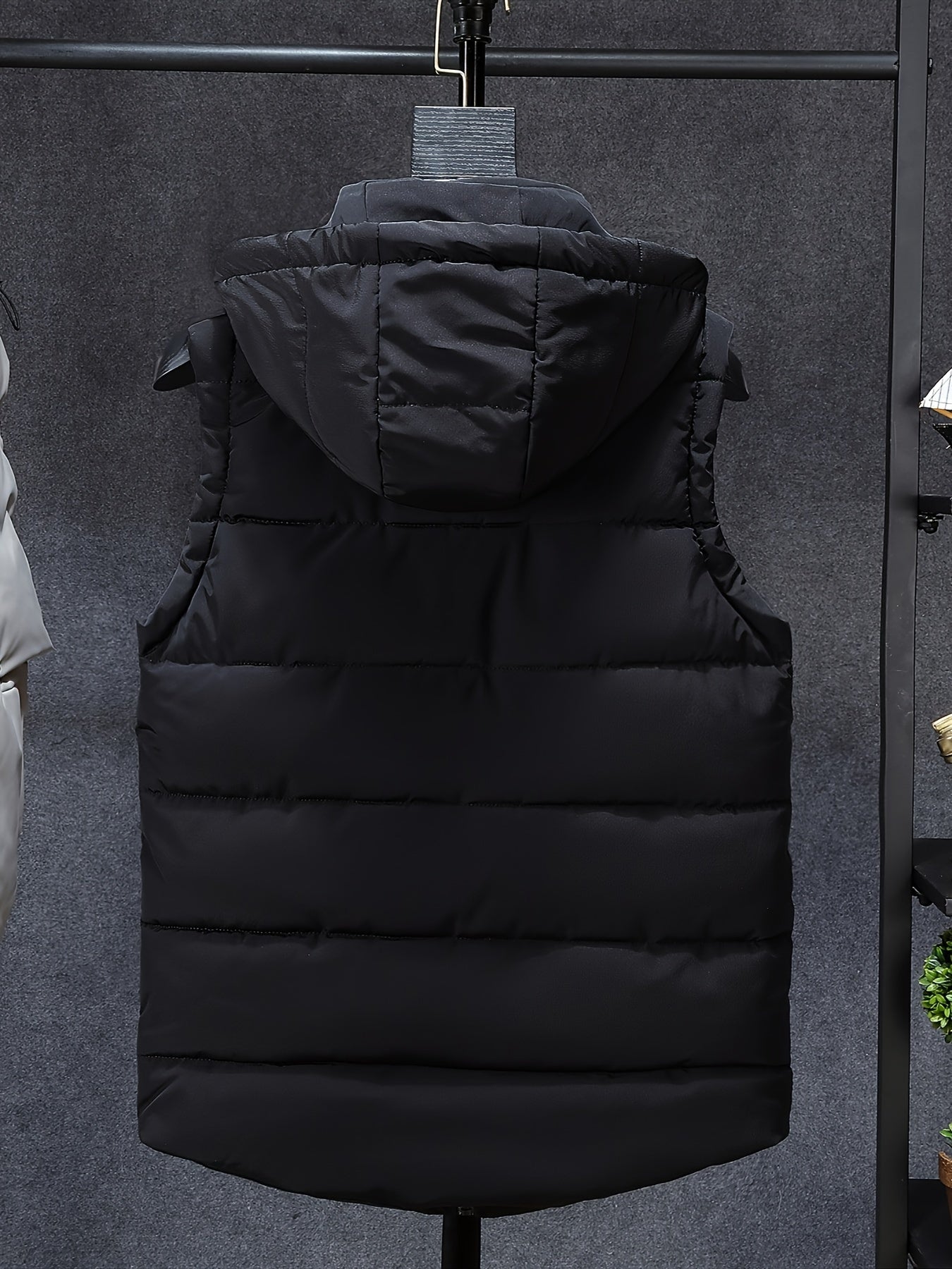 Men Sleeveless Down Thermal Hooded Vests Jackets Winter Waistcoat