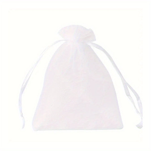 10pcs Organza Bags Drawstring Gift Bags Transparent Jewelry Holiday Party Bags