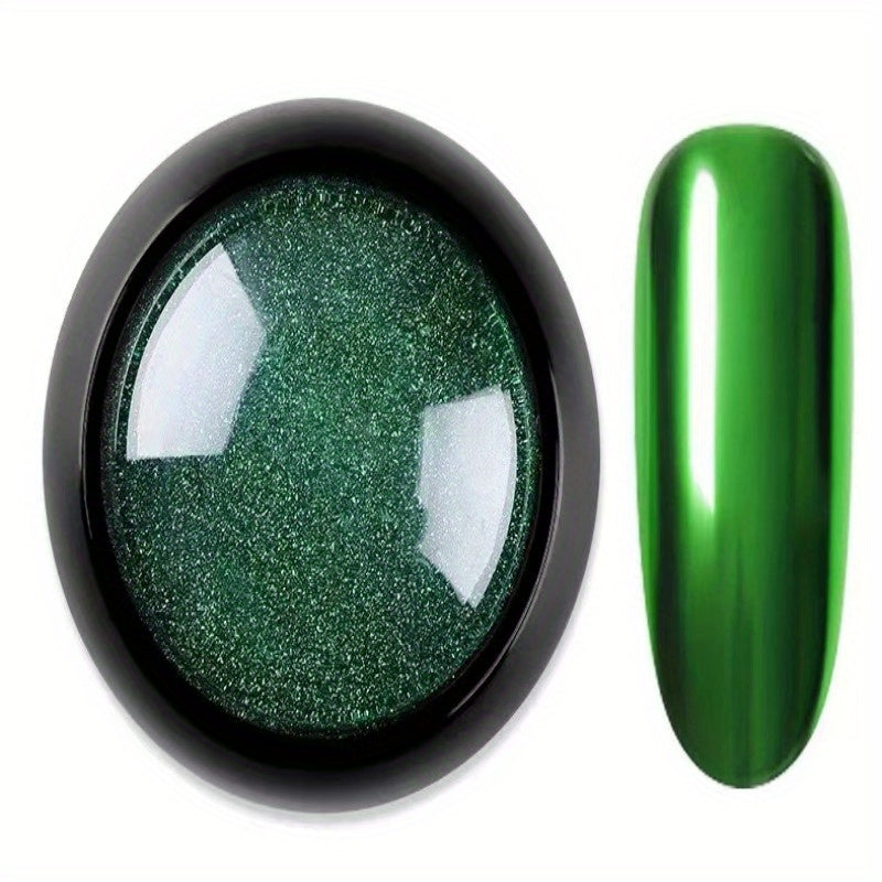Holographic Nail Powder Metallic Mirror and Bubble Effect
