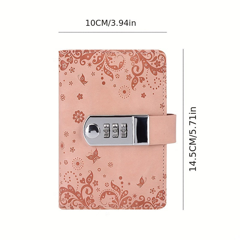 A7 Password Book w/ Lock Retro Diary