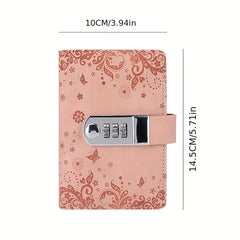 A7 Password Book w/ Lock Retro Diary