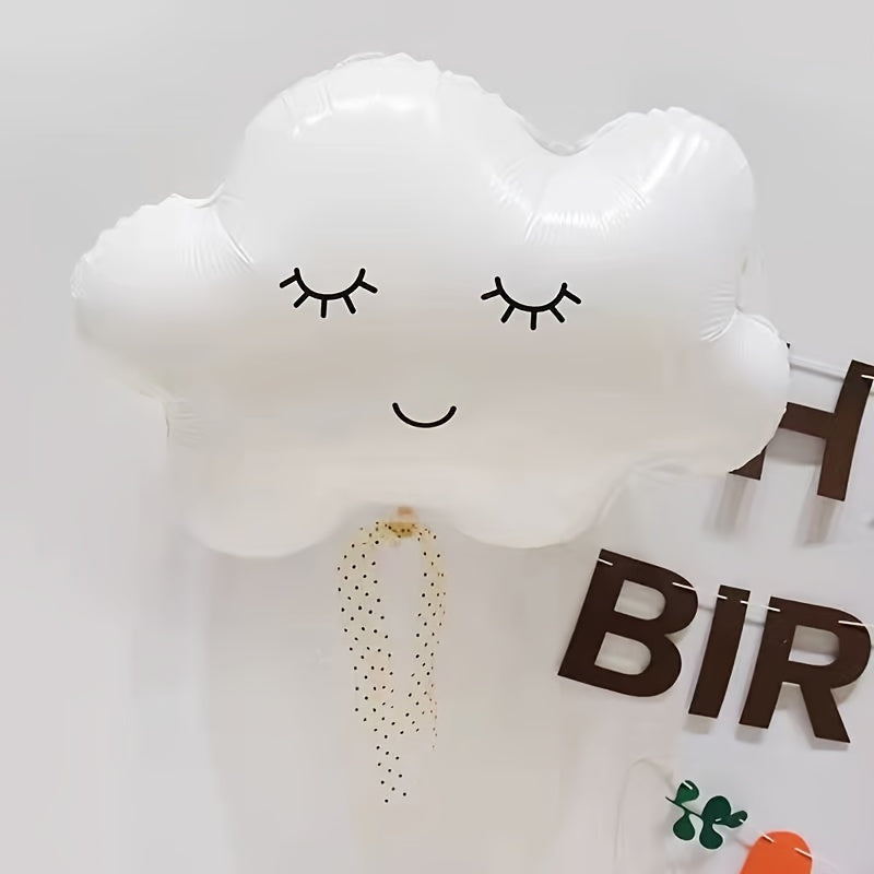 Rainbow Cloud Balloon Birthday Decoration Props Ribbon Cloud Aluminum Film