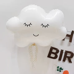 Rainbow Cloud Balloon Birthday Decoration Props Ribbon Cloud Aluminum Film
