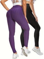 2pcs High Waist Tummy Control Yoga Pants Quick Dry Leggings