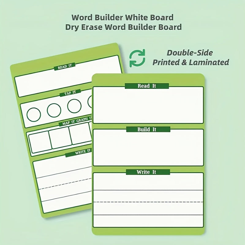 AMIBOX Word Builder Board Double Sided Activity Sheets with Markers