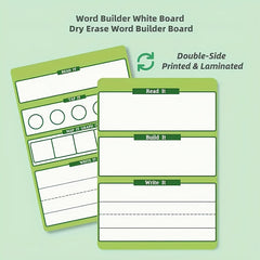 AMIBOX Word Builder Board Double Sided Activity Sheets with Markers
