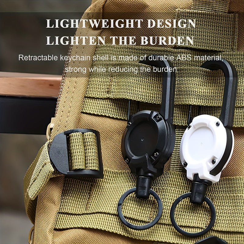 Retractable Wire Rope Keychain Outdoor Fishing Anti-lost Buckle