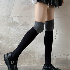 Colorblock Thigh High Socks Women's Stockings