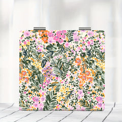 Pastoral Style Broken Flower Series Portable Makeup Mirror