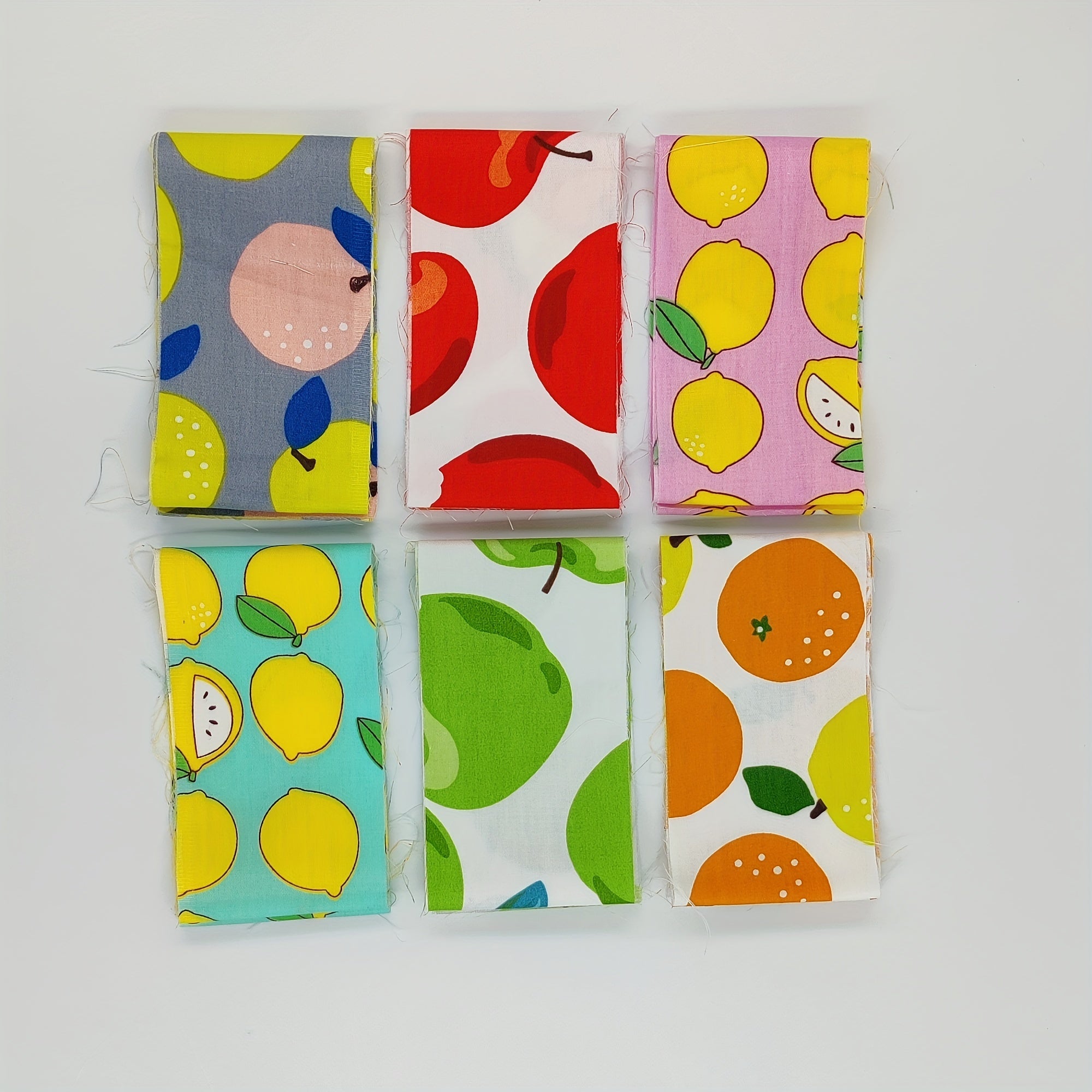 6pcs Fruit Series Cotton Cloth Set for DIY Patchwork