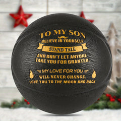 Engraved Basketball With Pump Size 7 Birthday Graduation Back To School Gift
