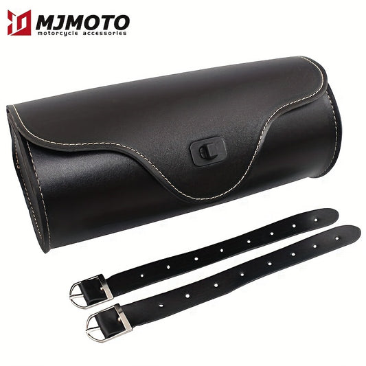 Motorcycle Fork PU Leather Travel Pouch Waterproof Tool Bags Saddle Bag