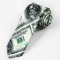 1pc Men's Funny Coin Pattern Tie Party Wedding Necktie