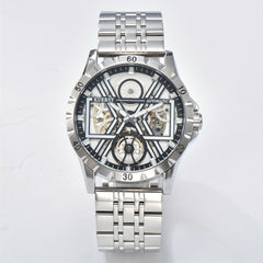 KUERST Mech. Watch Luminous Hollow Dial Waterproof Retro Wrist Watch