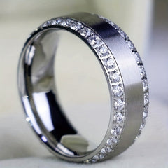 Couples Rings Set Stainless Steel Wedding Engagement Rings