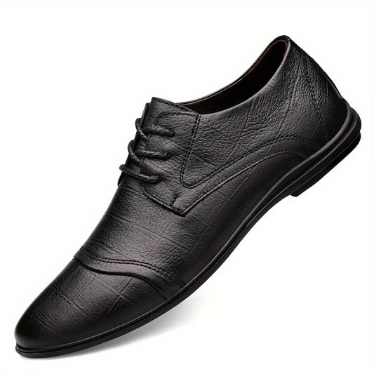 Men's Retro Leather Stitch Lace Up Dress Shoes