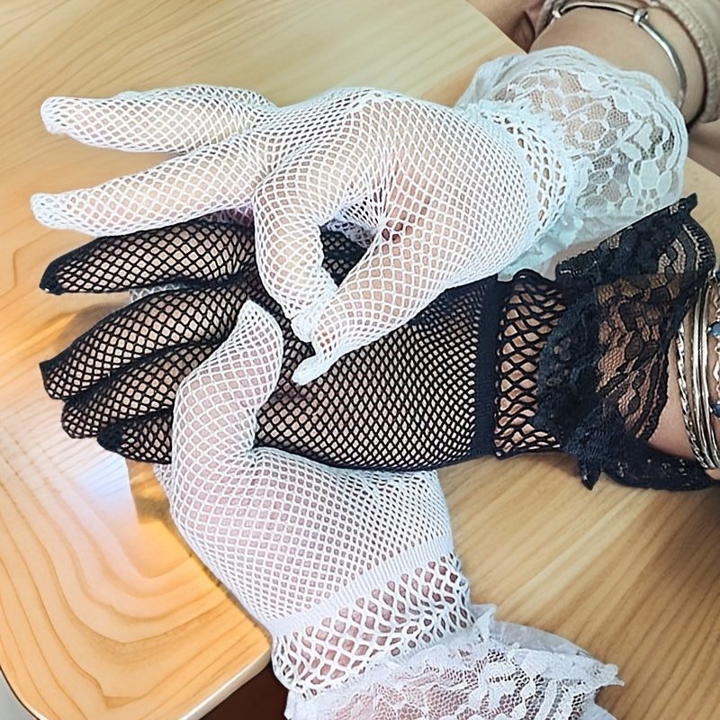 Sexy Fishing Net Gloves for Women