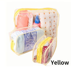 3pcs Clear Travel Bags For Toiletries Waterproof Cosmetic Makeup Bags