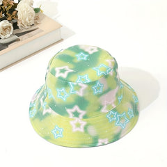 Star Print Bucket Hat Unisex Couple Style Hat