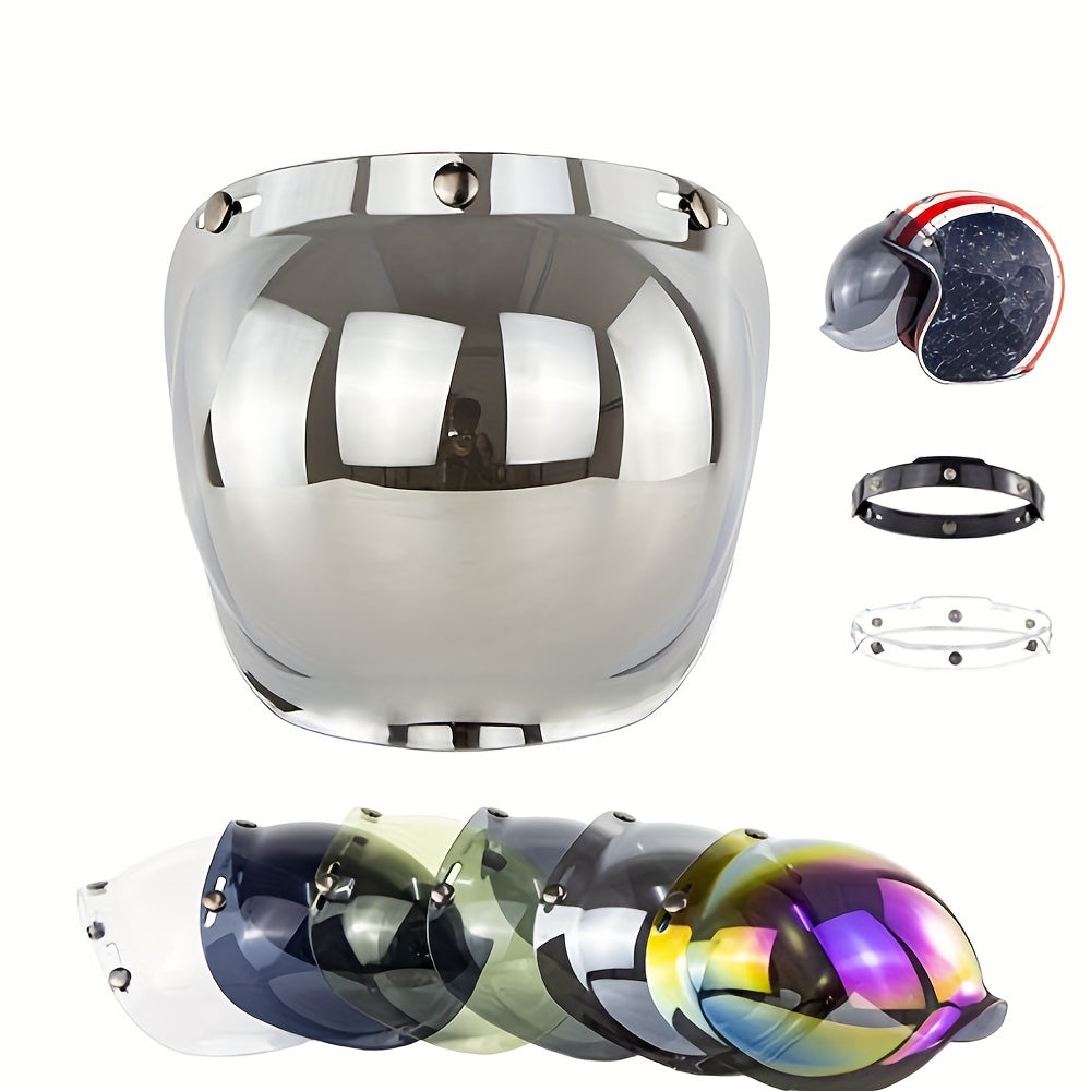 Open Face Helmet Visor Bubble Flip Up Motorcycle Visor Lens Accessory