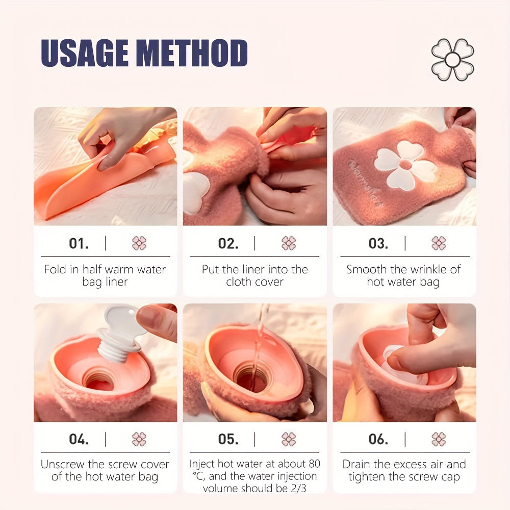 Plush Hand Warmer Hot Water Bag for Camping Travel