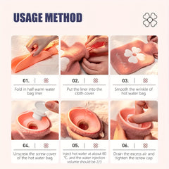 Plush Hand Warmer Hot Water Bag for Camping Travel