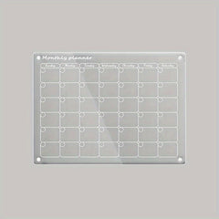 Acrylic Magnetic Calendar for Refrigerator with Marker Pen