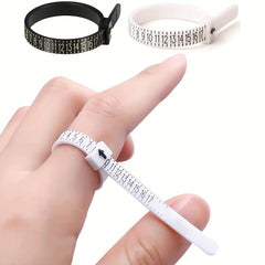 Plastic Ring Sizer Tool Clear Accurate Jewelry Size Measurement 1-17 Rings Sizer