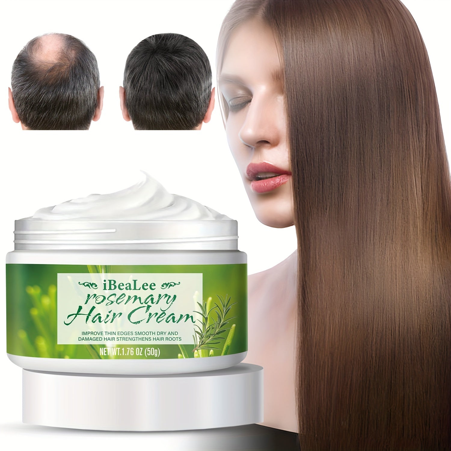 Rosemary Hair Cream for Split Ends & Frizz