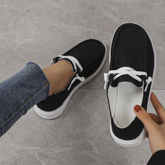 Women's Lace Up Lightweight Shoes Minimalist Low Top Sneakers