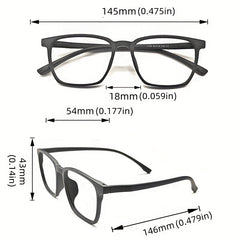 TR90 Square Frame Anti Light Glasses Casual Eyeglasses For Men