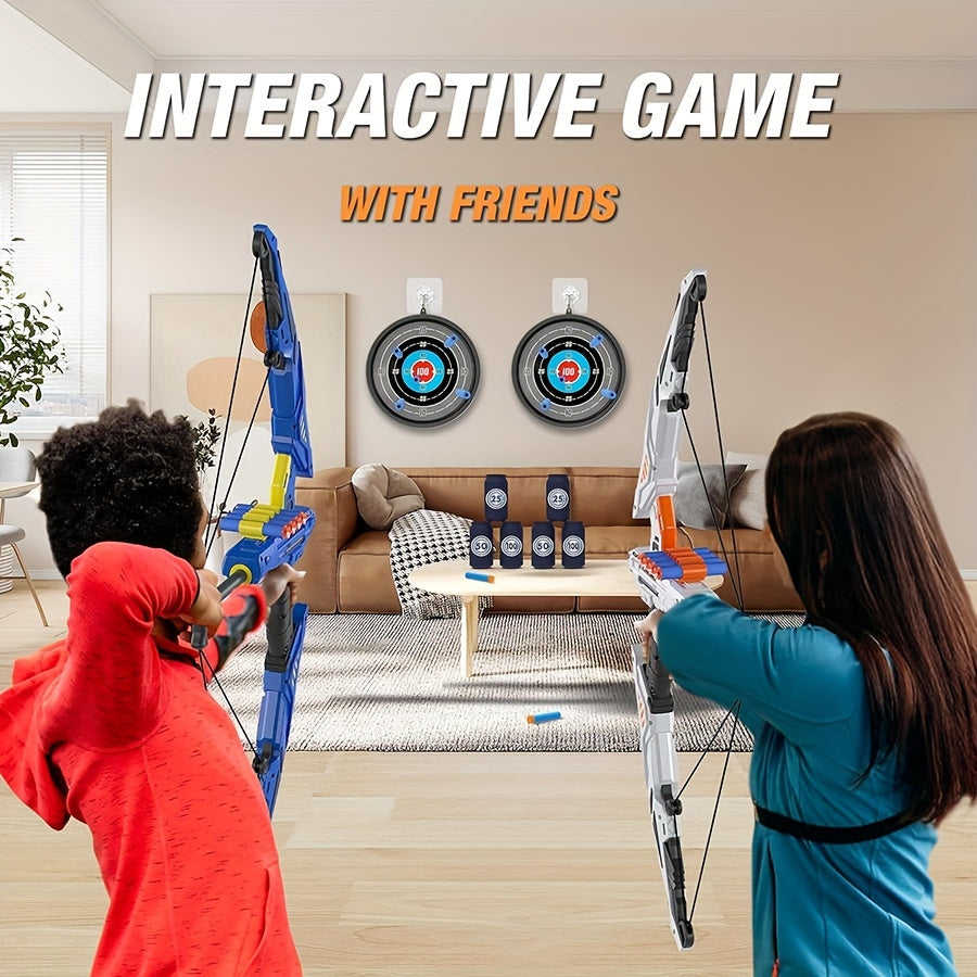 Kids LED Light Up Slingshot Bow And Arrow Toy Set