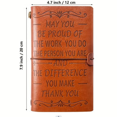 Vintage Faux Leather Notebook for Travel and Stationery