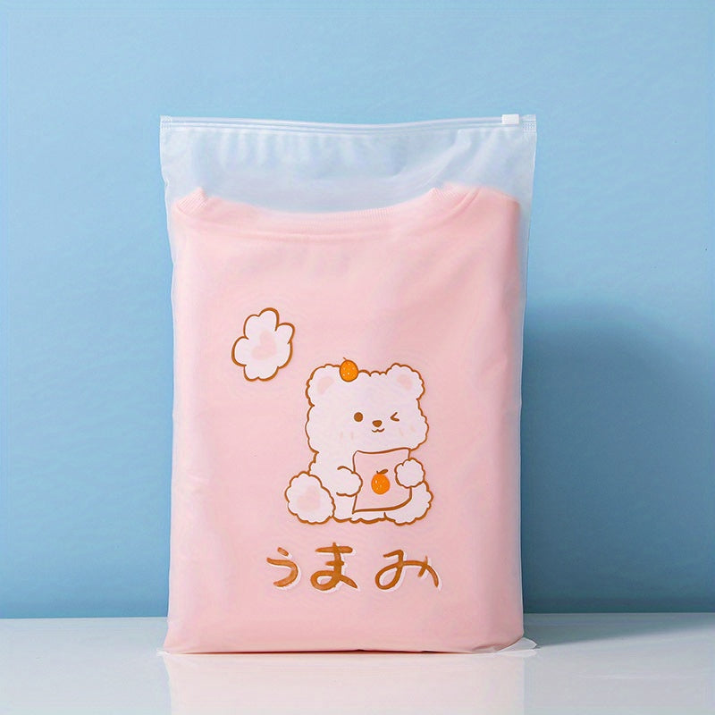 Transparent Underwear Storage Bag Cartoon Luggage Organizer