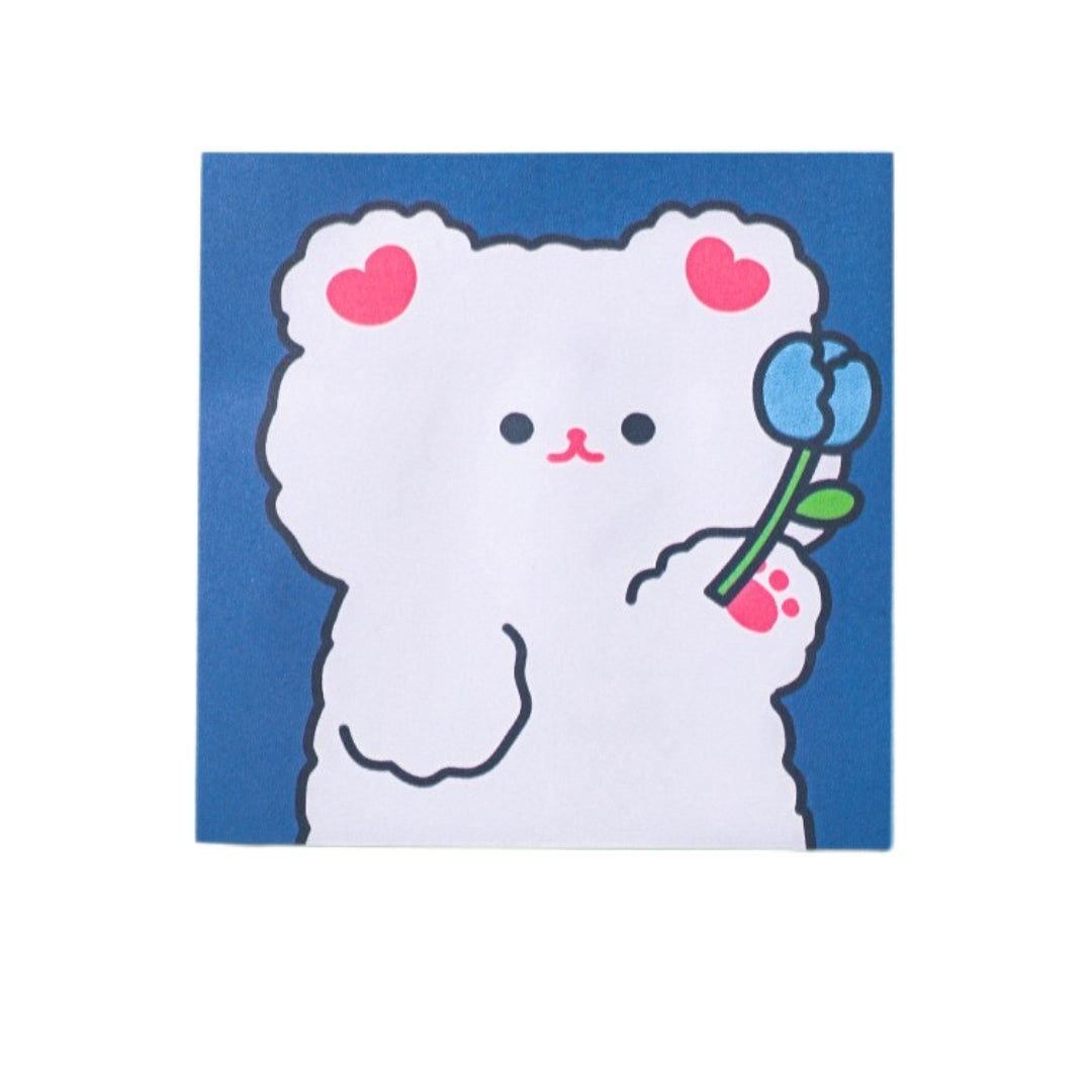 1pc Bear Sticky Notes 80sheets Heart Post Message Tearable Note