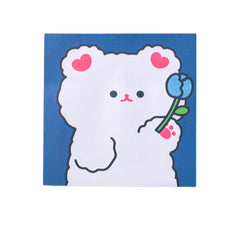 1pc Bear Sticky Notes 80sheets Heart Post Message Tearable Note